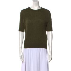 Khaite Green Cashmere Crew Neck Sweater Size XS